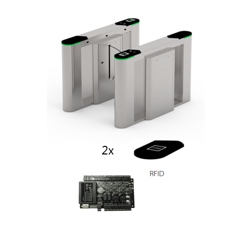 FBL6011 Pro Pešačka barijera sa RFID čitačima i kontrolerom (Flap Barrier)